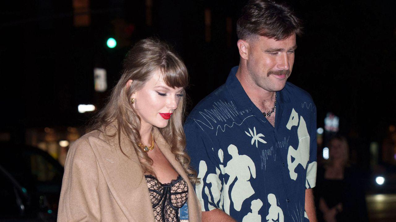 Image of Taylor Swift and Travis Kelce.