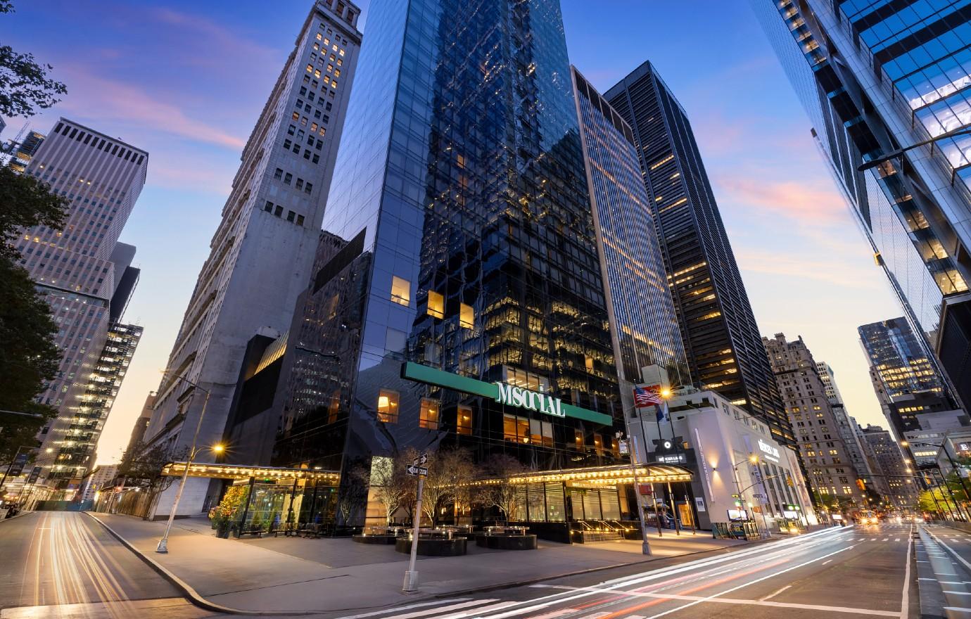 m social downtown exterior  dusk lg