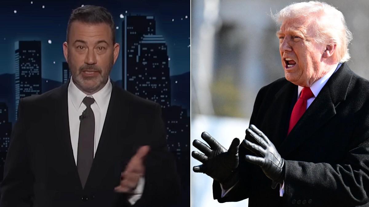 split of Jimmy Kimmel, Donald Trump. 