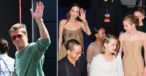 Photo of Brad Pitt and Angelina Jolie and their kids.