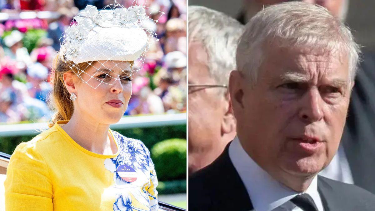 Split photo of Princess Beatrice and ex-Prince Andrew