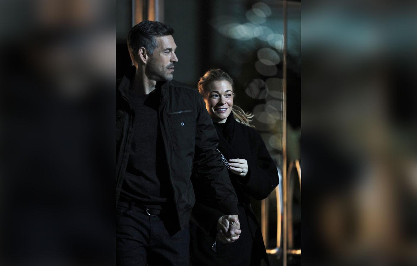 *EXCLUSIVE* LeAnn Rimes stops by the set of &#8216;Take Two&#8217; to visit Eddie Cibrian