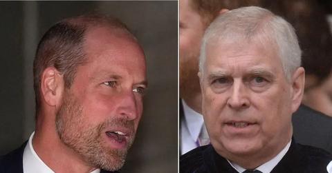 Split photo of Prince William and ex-Prince Andrew