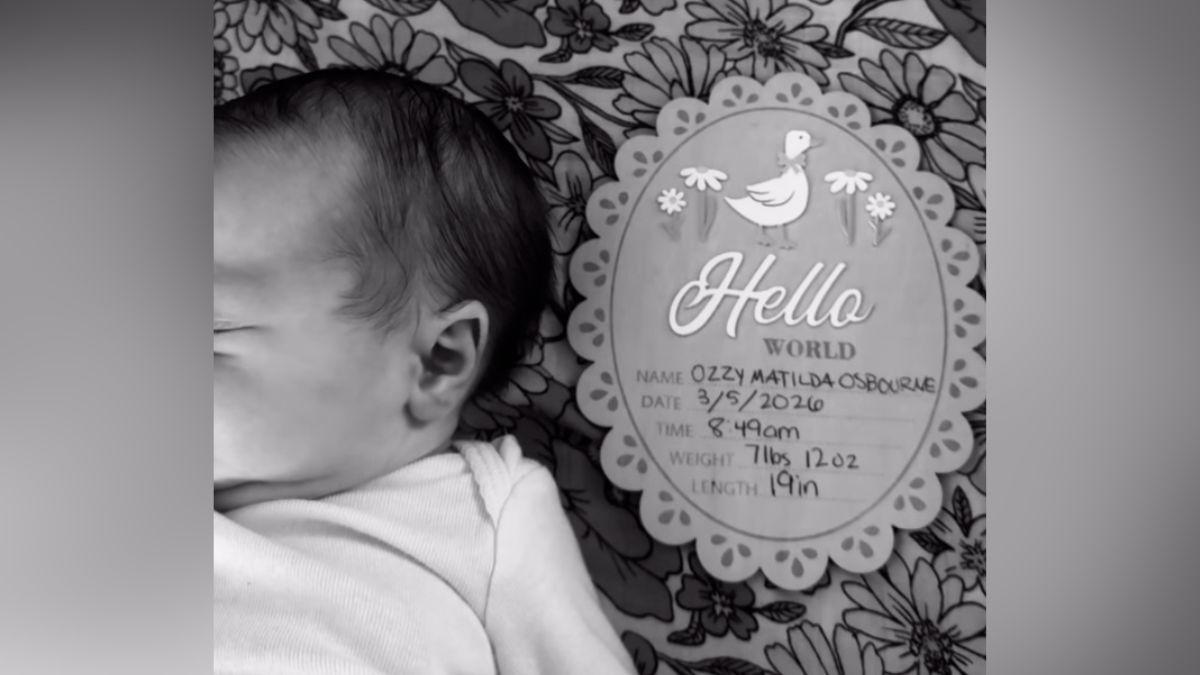 Image of Ozzy Matilda Osbourne was born on March 5 and weighed in at 7 pounds and 4 ounces.