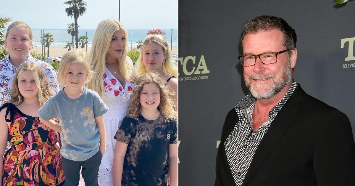 tori spelling  kids spotted motel split dean mcdermott