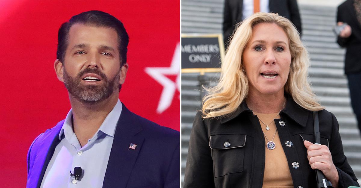 donald trump jr under fire inviting controversial marjorie taylor greene podcast pp