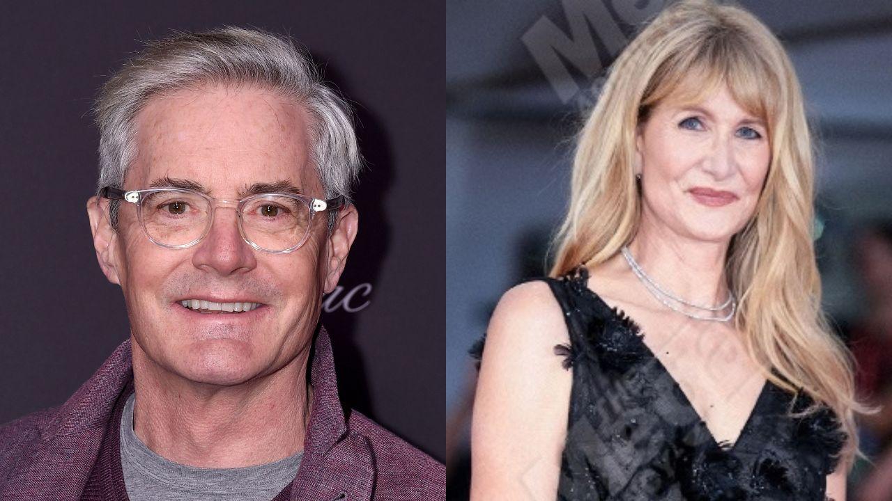 Split image of Kyle MacLachlan and Laura Dern.