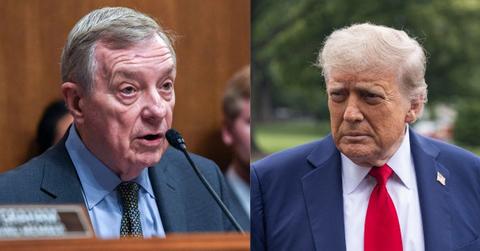 Composite Photos of Donald Trump and Dick Durbin