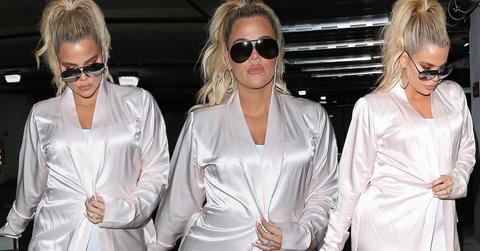 Khloe kardashian white baby bump lunch kim kardashian