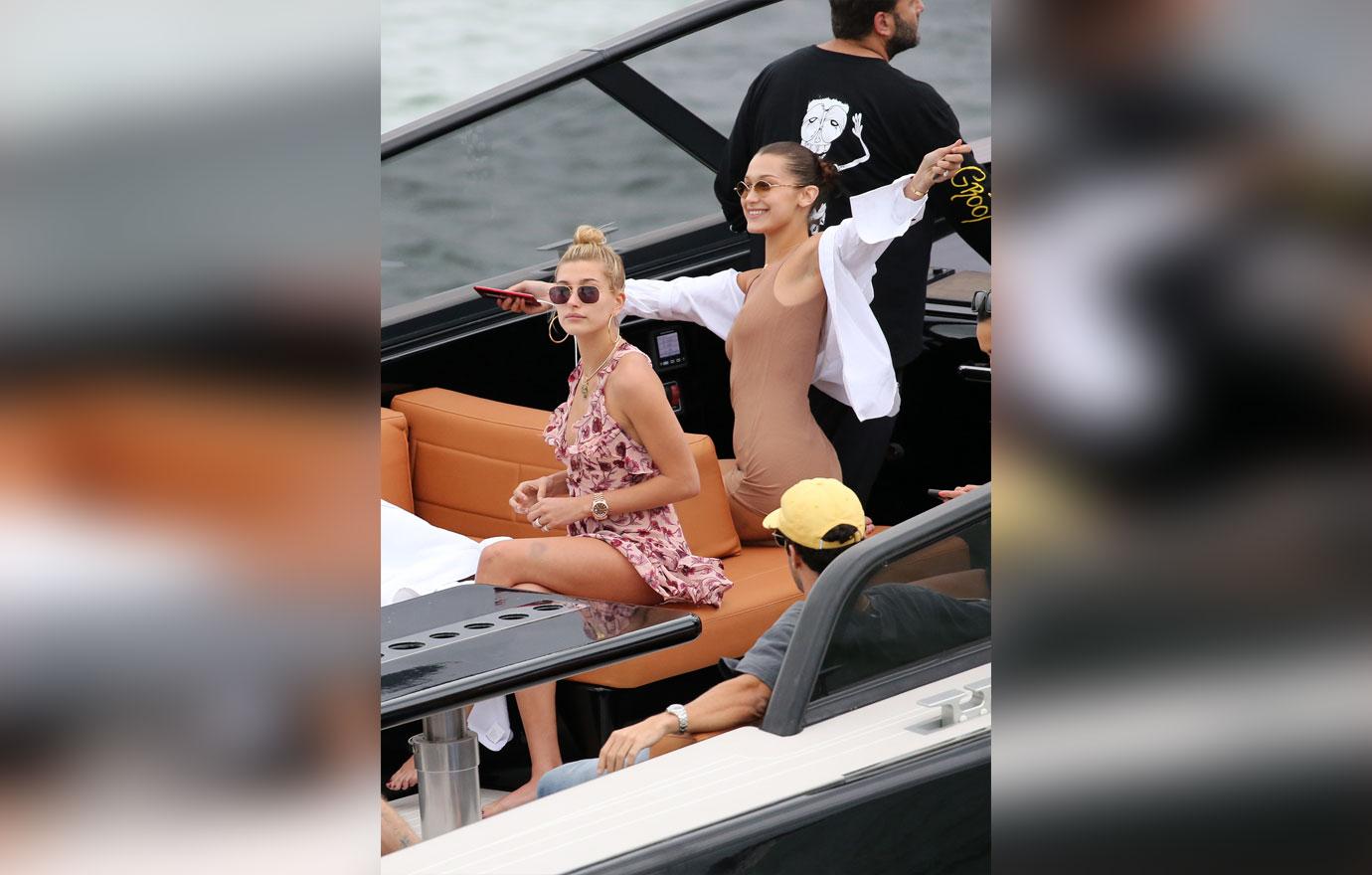 Bella hadid hailey baldwin boat