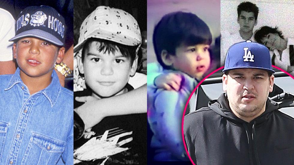 Rob kardashian childhood photos throwback