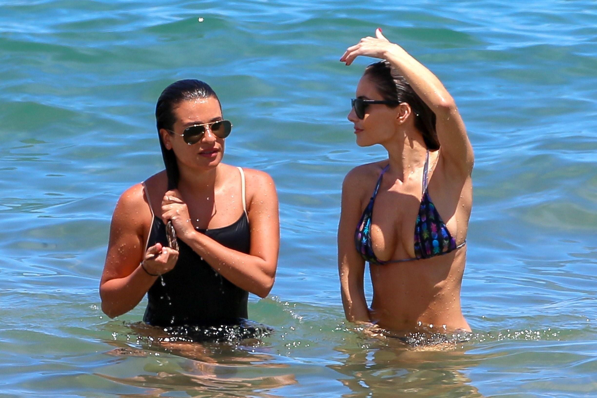 *EXCLUSIVE* Lea Michele rocks the Monokini in Hawaii