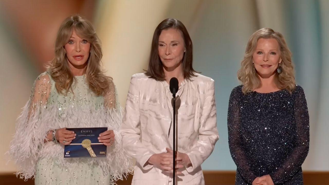 Photo of The Emmys hosted a 'Charlie's Angels' reunion.