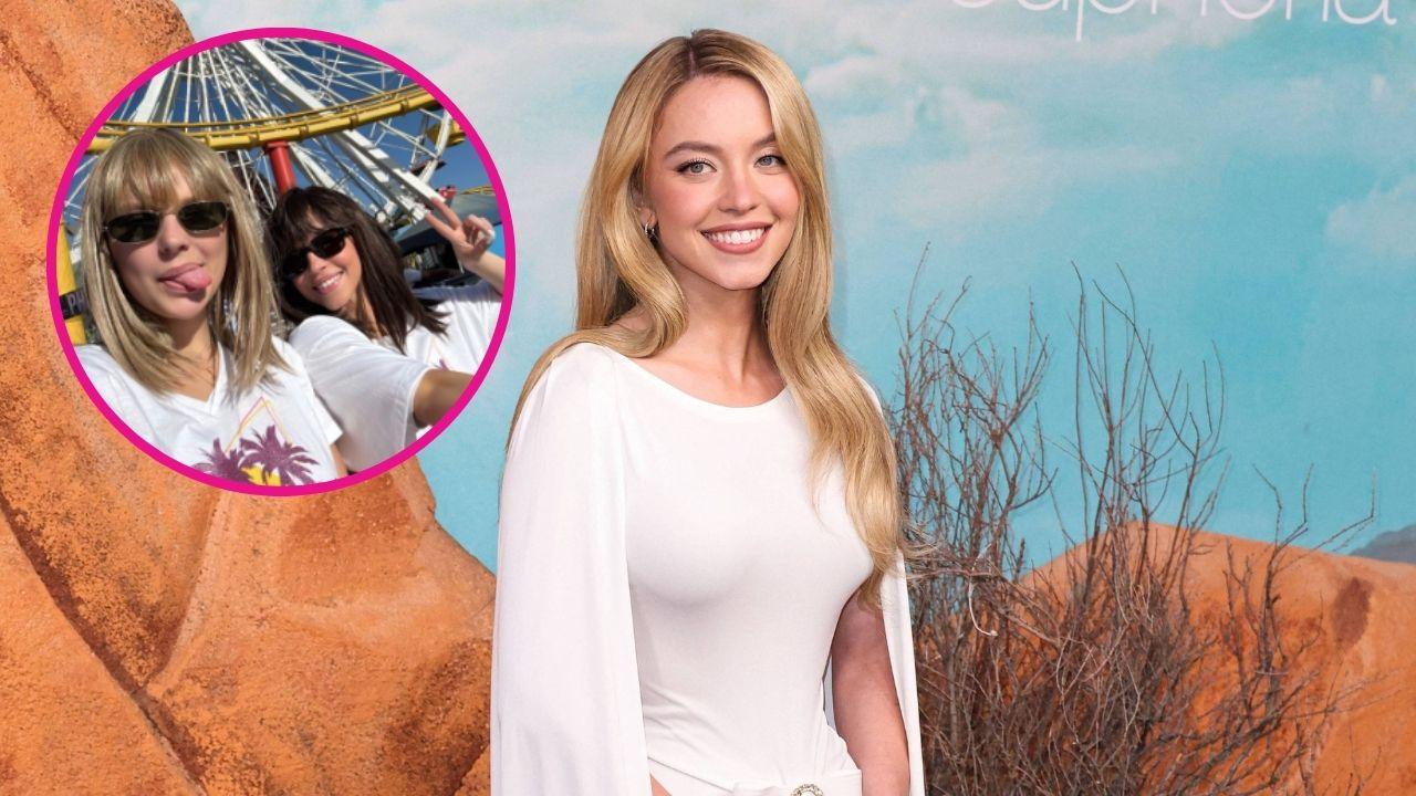 Image of Sydney Sweeney went undercover at the amusement park.