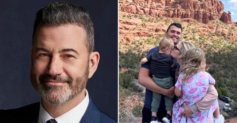 photo of Jimmy Kimmel, Charlie Kirk and Erika Kirk
