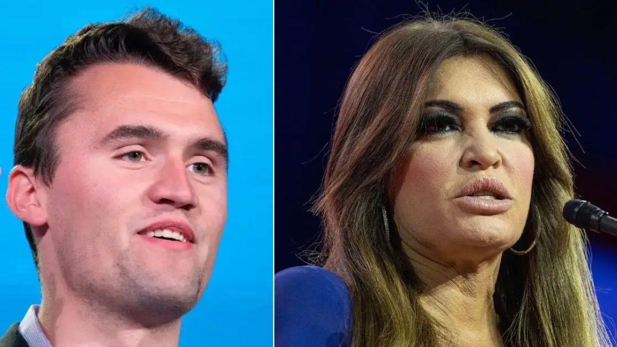 Composite photo of Charlie Kirk and Kimberly Guilfoyle