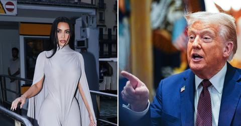 Composite photo of Kim Kardashian and Donald Trump