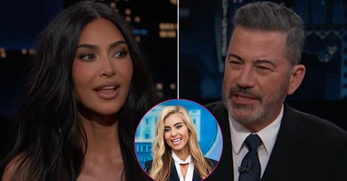 Kim Kardashian Can't Help But Laugh as Jimmy Kimmel Jokes She's 'More a Lawyer' Than Fired White House Press Secretary Katie Zacharia