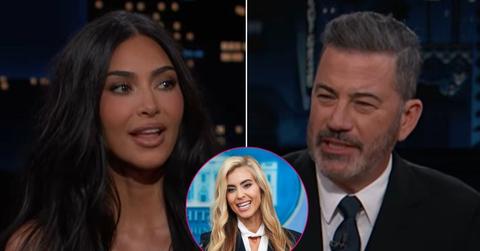 Composite photo of Kim Kardashian, Jimmy Kimmel and Katie Zacharia.