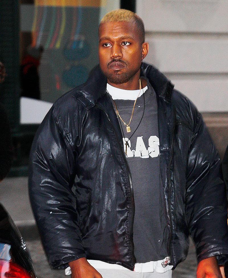 Kanye West looks healthy and relaxed as he is seen SoHo with bleached hair in New York.