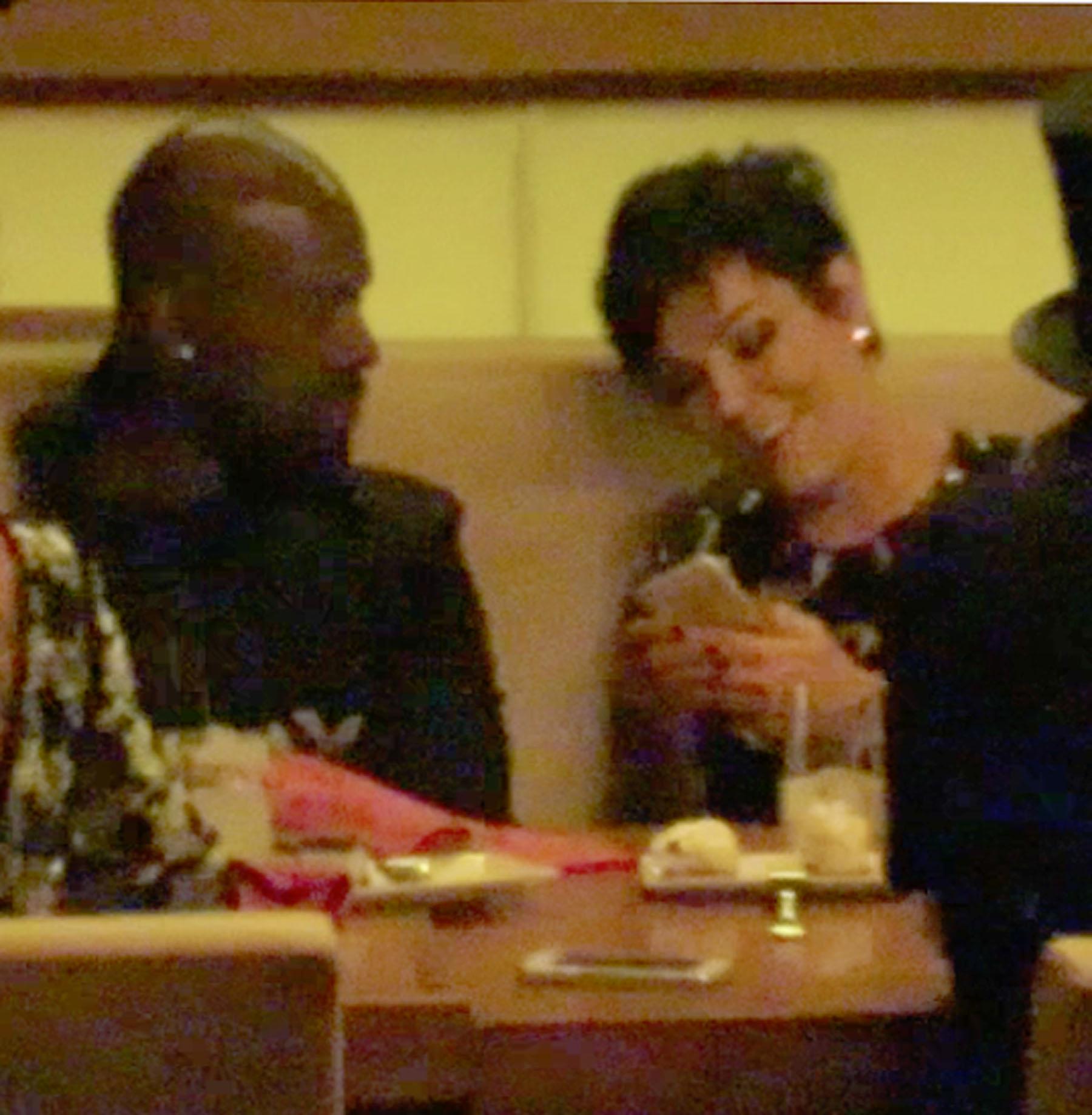 Kris Jenner eats a romantic dinner with boyfriend Corey Gamble at Stack Las Vegas with friends