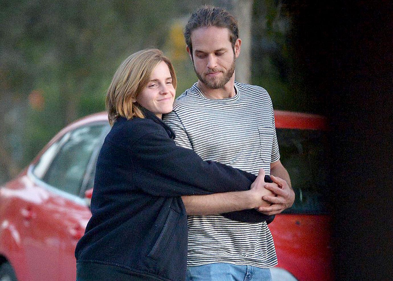 emma watson spotted packing on the pda with beau leo robinton