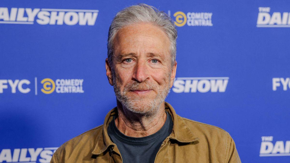 Photo of Jon Steward returned to 'The Daily Show' in February 2024.