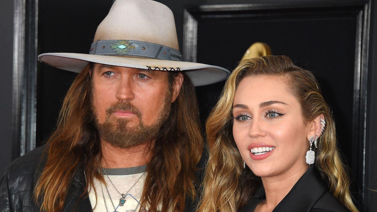 Image of Billy Ray and Miley at a past even.