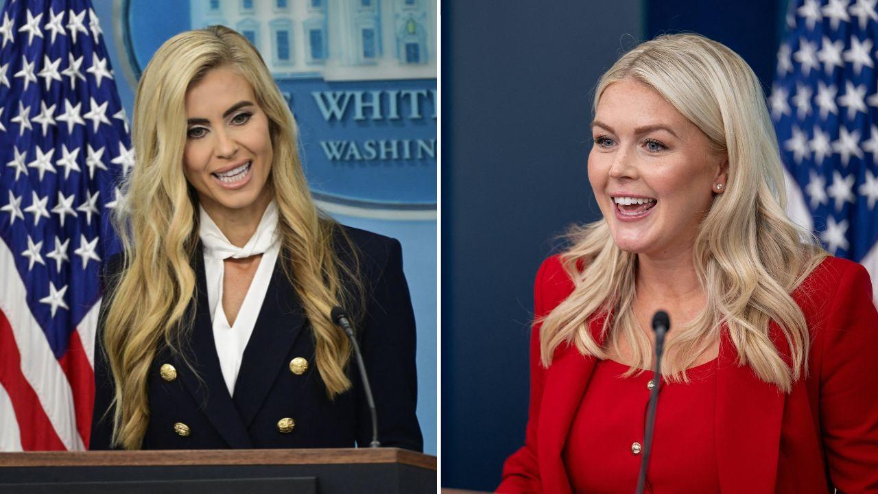 Split image of Katie Zacharia and Karoline Leavitt