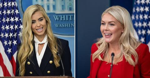 Split image of Katie Zacharia and Karoline Leavitt