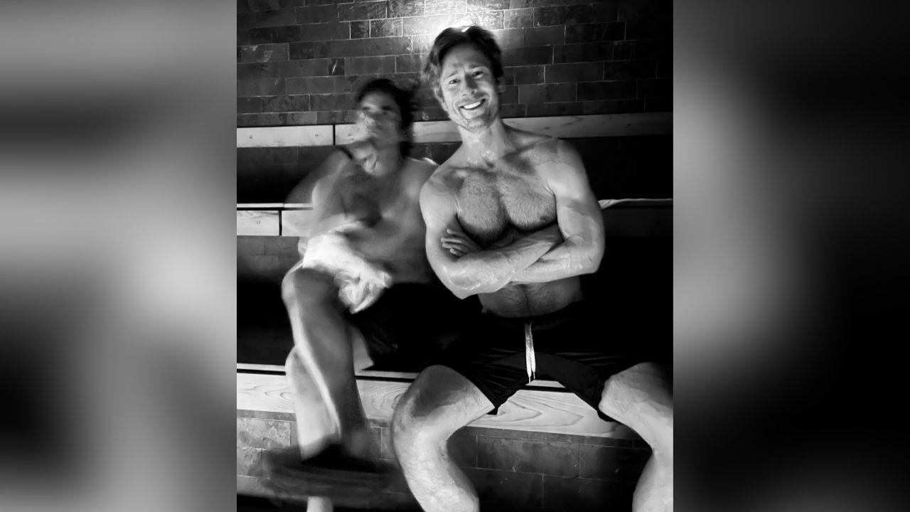 image of John Stamos previously celebrated Glen Powell’s 37th birthday with a playful shirtless photo of the longtime friends.