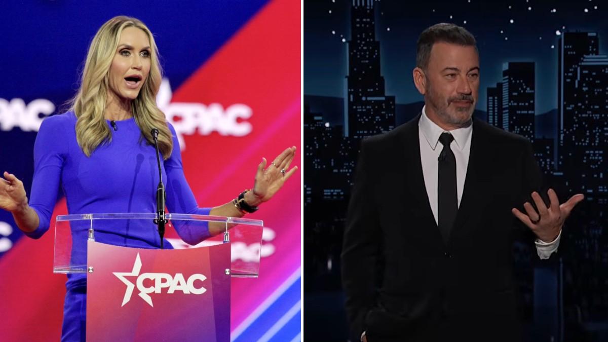 split of Lara Trump, Jimmy Kimmel. 