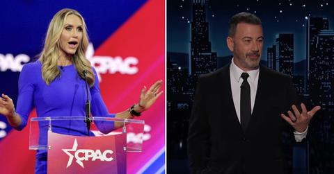 split of Lara Trump, Jimmy Kimmel.