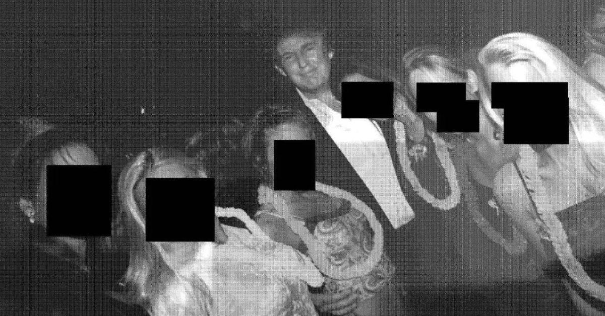 image of Donald Trump can be seen with women in newly released photographs from Jeffrey Epstein's estate.