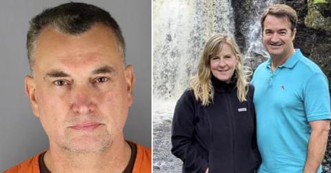 Split photo of Vance Boelter; Melissa and Mark Hortman.