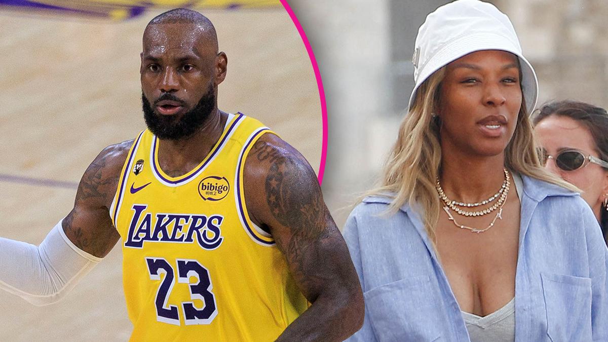 Composite photo of LeBron James and Savannah James