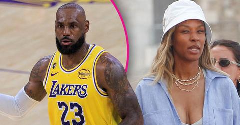 Composite photo of LeBron James and Savannah James