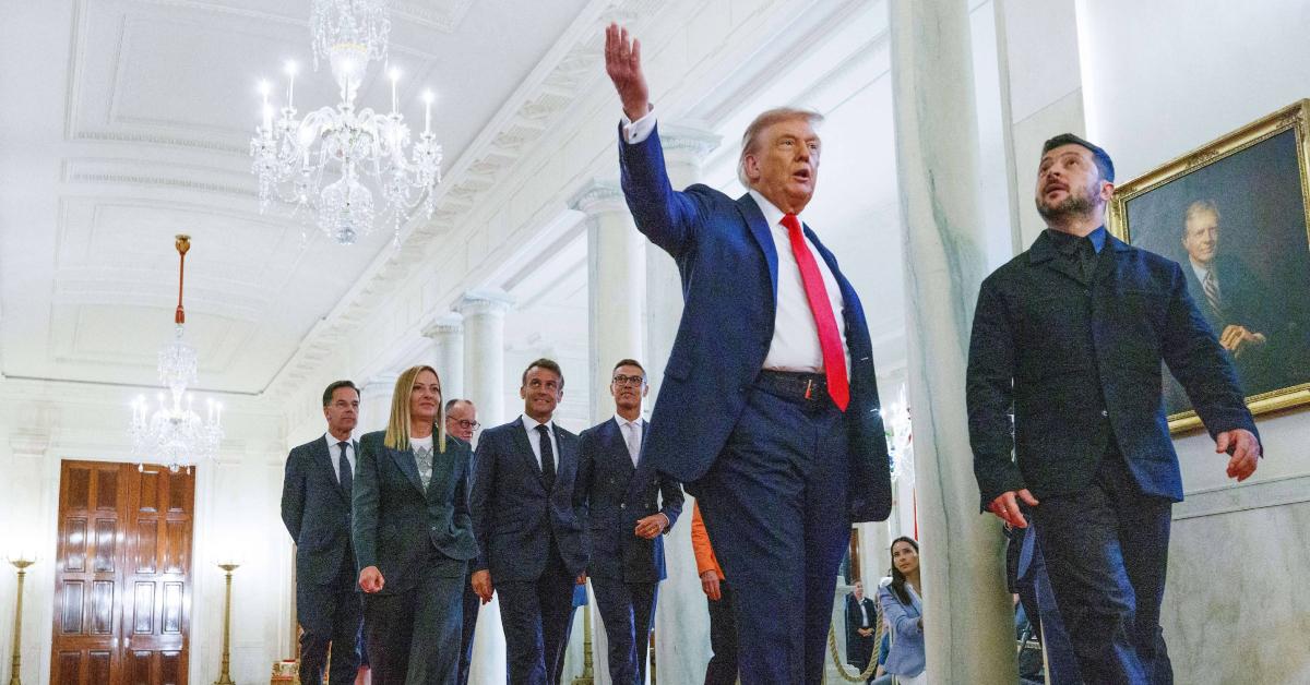 Image of Donald Trump was trolled for taking the time to show off his MAGA hats during a high-stakes summit.