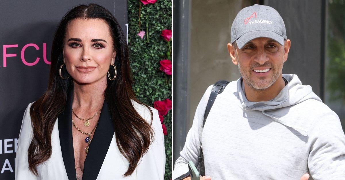 Split photo of Kyle Richards & Mauricio Umansky