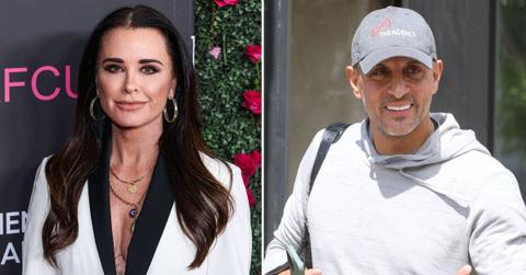 Split photo of Kyle Richards & Mauricio Umansky