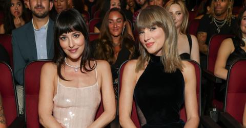 Photo of Dakota Johnson and Taylor Swift.