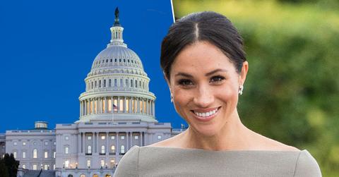 US Capital Building in Washington DC; Meghan Markle