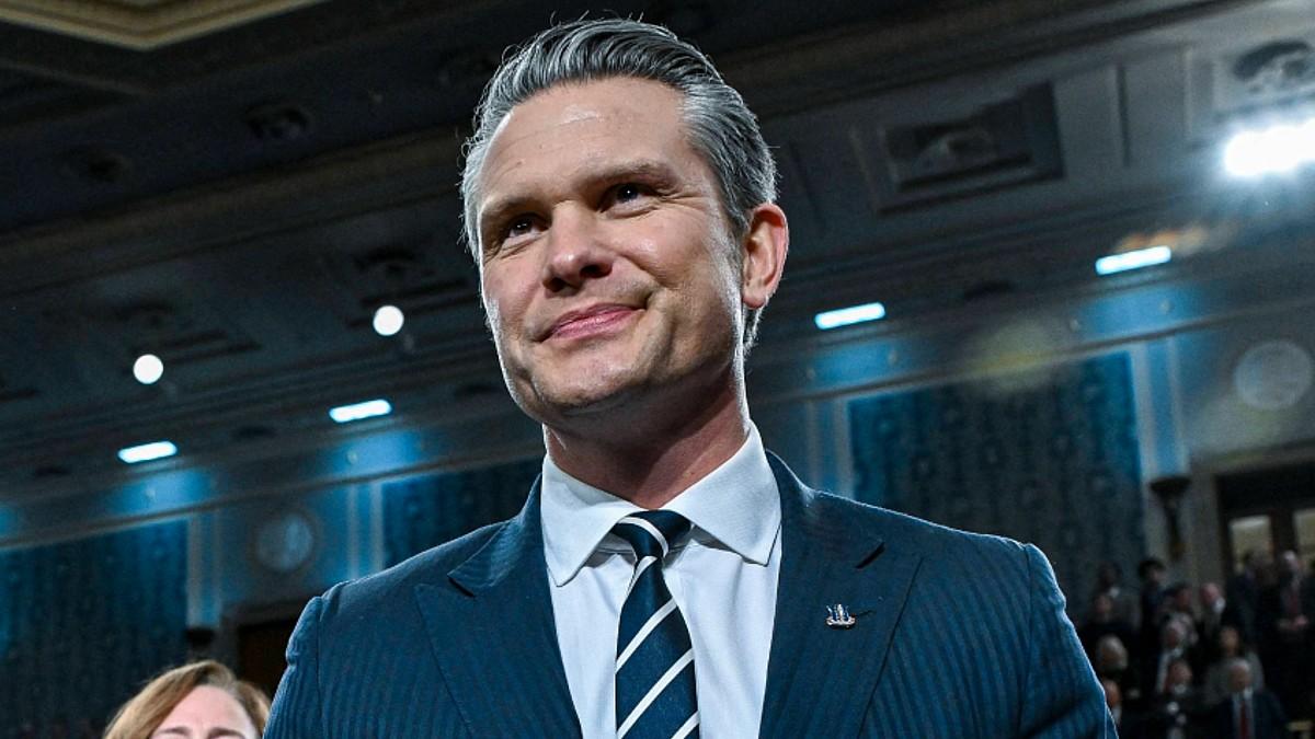 image of Pete Hegseth claims he brushes off the backlash. 