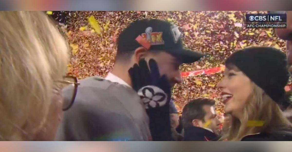 taylor swift travis kelce kiss pda chiefs win watch