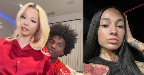 Photo of Alabama Barker with Scooter Jackson and a photo of Bhad Bhabie.