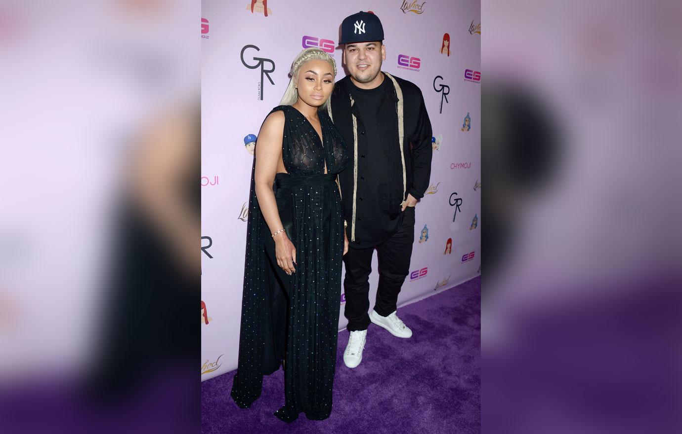 Rob Kardashian And Blac Chyna On Red Carpet