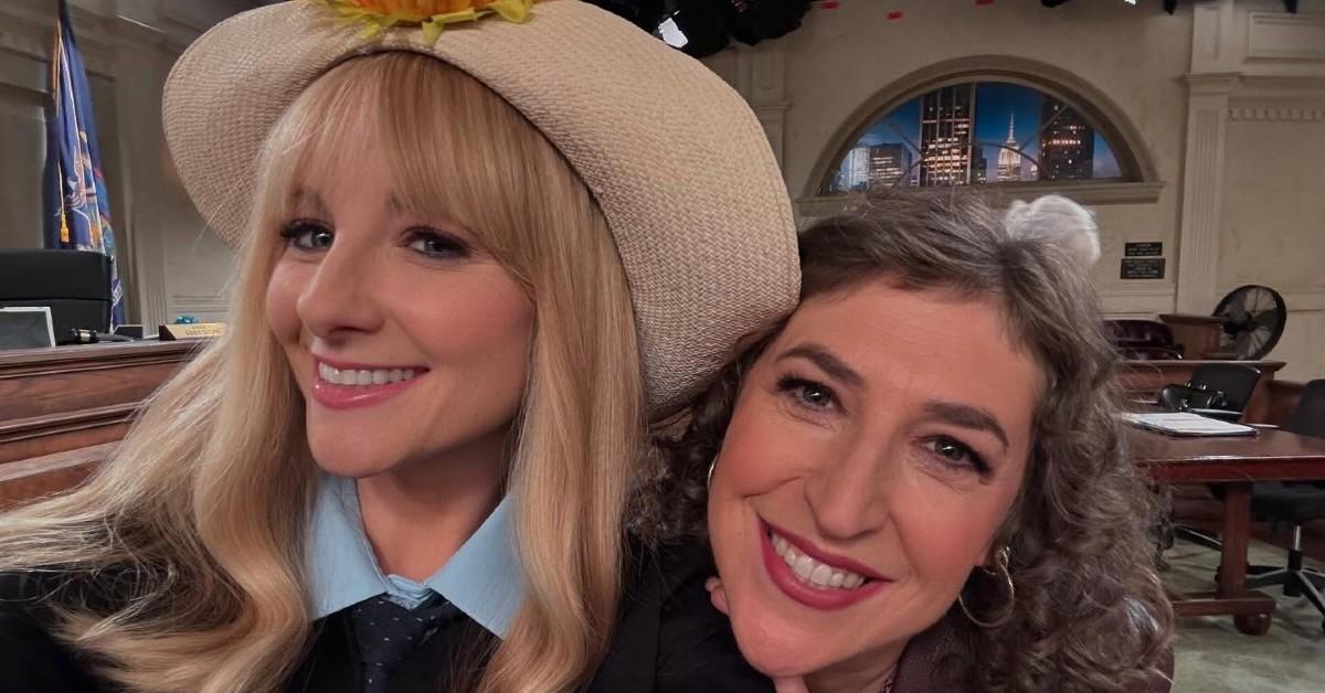 image of Mayim Bialik appeared on an episode of 'Night Court' alongside Melissa Rauch.
