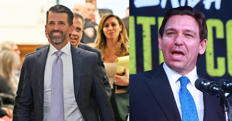 donald trump jr accuses fox ron desantis