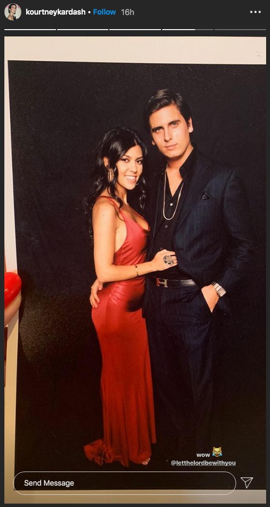 Kourtney Kardashian Posts A Throwback Photo With Scott Disick