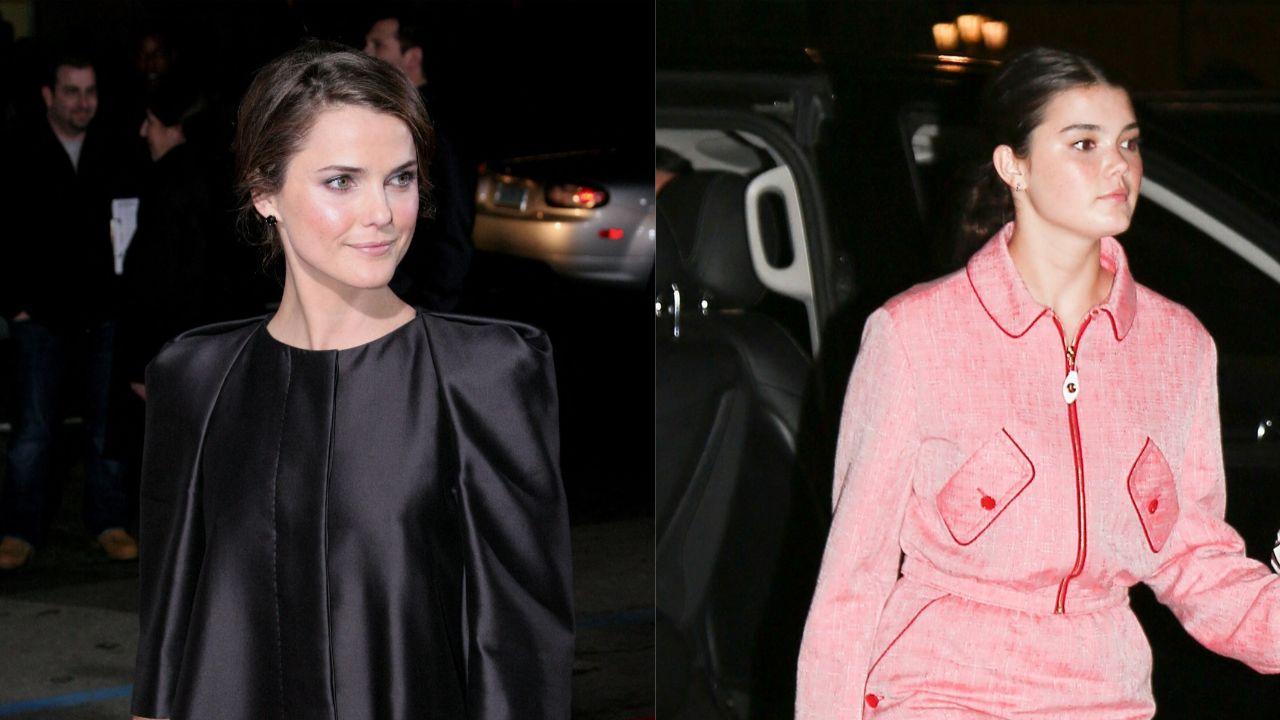 Split image of Keri Russell of Willa Lou Deary. 